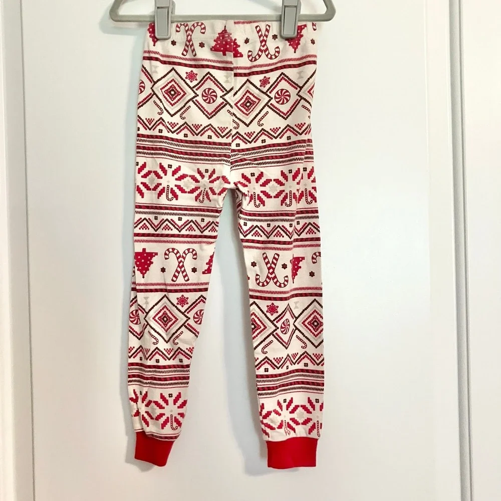 Children's Place Winter Christmas Holiday Pajama Set Red/White Fair Isle‎ Sz 3T
